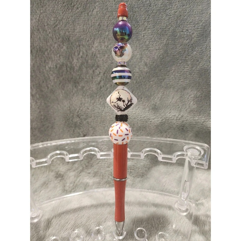Halloween‎ Beaded Pen Decorative Skull Tree Pumpkin Colorful